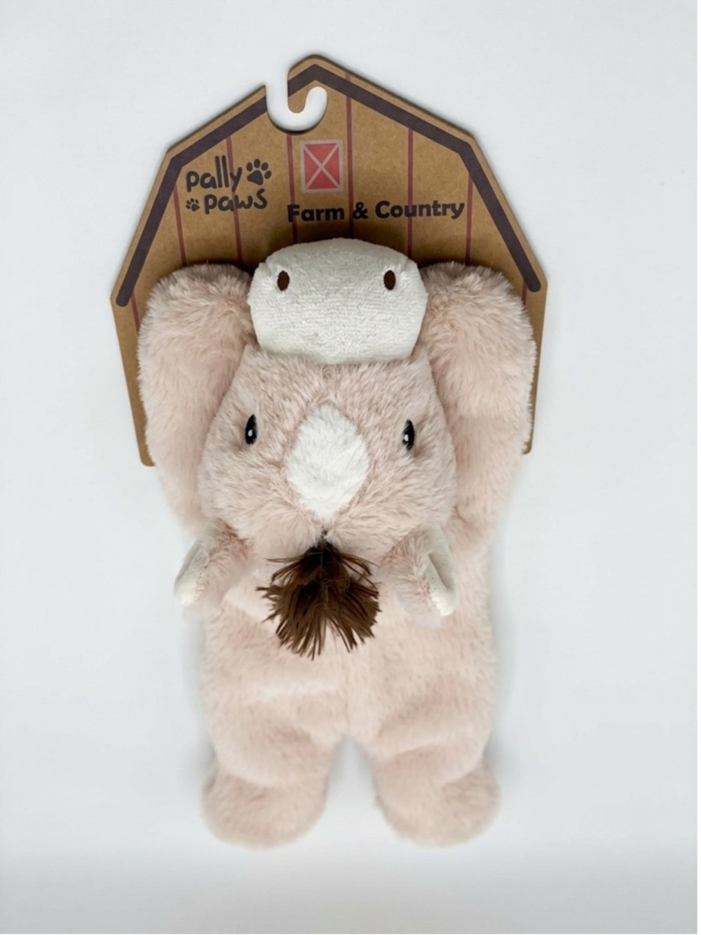 Pally Paws Farm & Country Plush Horse Toy - Light Brown - squeaker & Crinkle